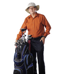 Senior Ready for Golfing