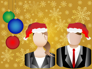 Christmas Card Business Chart and Avatars