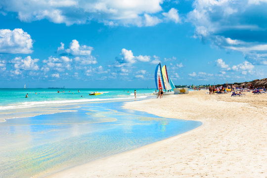 The famous beach of Varadero in Cuba