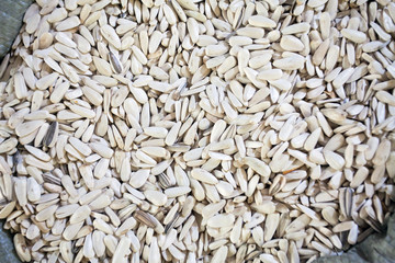 Sunflower seeds in the market.