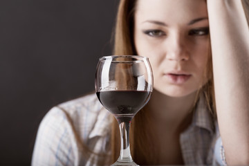 Woman in depression