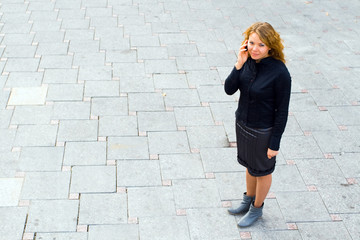 Businesswoman talking on mobile phone