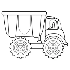Photo sur Plexiglas Bricolage Jouet de camion à benne basculante. Illustration vectorielle
