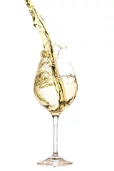 Abwaschbare Fototapete white wine splash © kubais