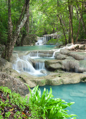 Erawan waterfall National Park Thailand