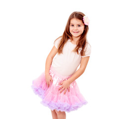 Kleine Dame ganz in Pink