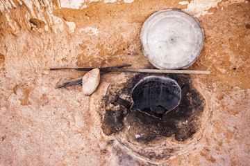 Traditional Berber oven  in the region of Matmata, Tunisia