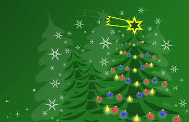 Green Christmas card