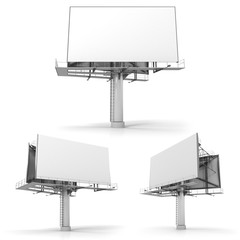 Billboard with copy space, isolated on white