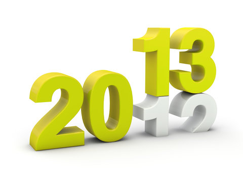 New year 2013 3d render