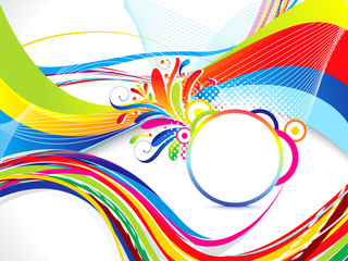 abstract colorful wave background