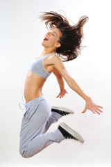 screaming instructor jumping