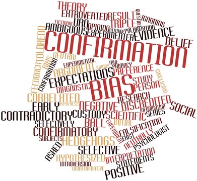 Word cloud for Confirmation bias
