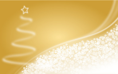 Fond Or Sapin de Noël