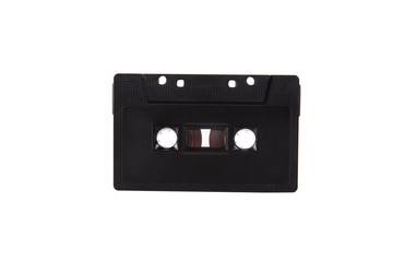 close up of vintage audio tape cassette