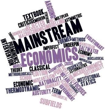 Word cloud for Mainstream economics