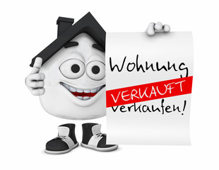 Kleines 3D Haus Schwarz - Wohnung zu verkaufen! - Verkauft