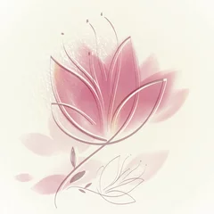 Wall murals Abstract flowers Pink tulip / Lovely floral background