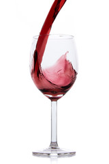 pouring red wine