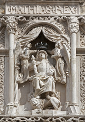 Fototapeta na wymiar Budapeszt - płaskorze¼ba świętego Stefana na króla Węgier