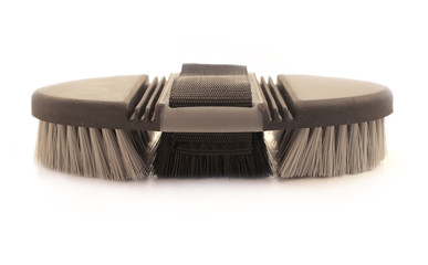 soft brush  for grooming horses isolated