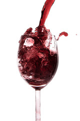 pouring red wine