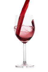 pouring red wine