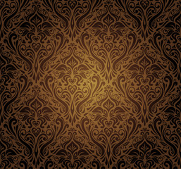 dark brown  vintage wallpaper design