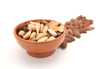 Almond isolated on white background