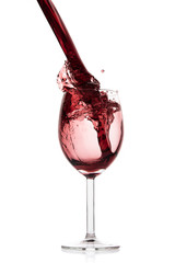 pouring red wine