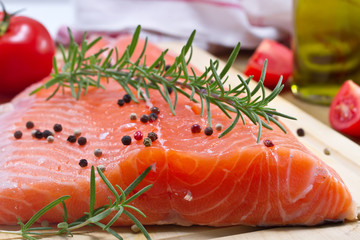 Fresh salmon fillet
