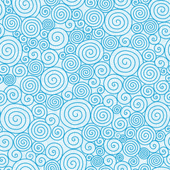 Fototapeta na wymiar Vector abstract swirls seamless pattern background with hand