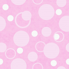 Pink and White Circle Dot Fabric Background