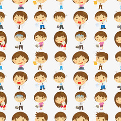 seamless office worker pattern
