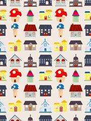 seamless house pattern