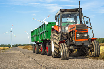 Tractor with trailers