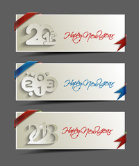 Happy New year 2013 header, banner. Vector illustration