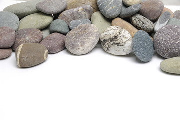 Natural piles of pebbles