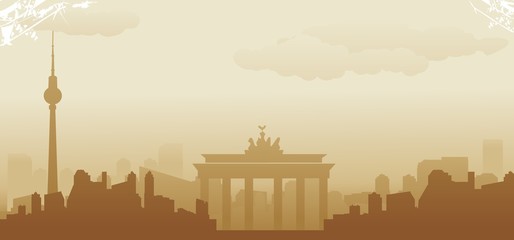 Naklejka premium berlin skyline