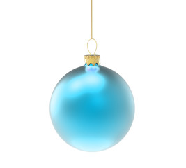 Blue christmas ornament or bauble