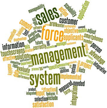 Word cloud for Sales force management system