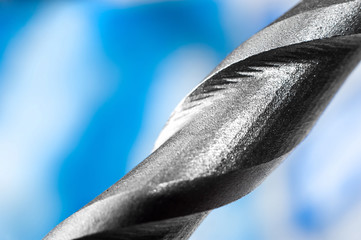 macro of drill bits