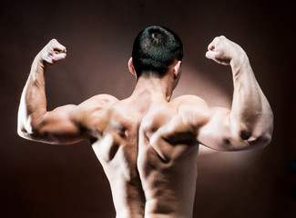 muscular male back