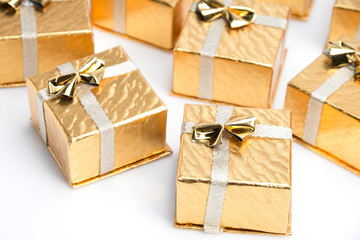 Small Gold Christmas Presents