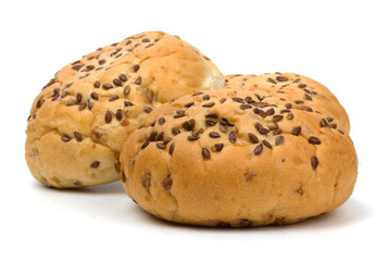 Bread buns isolated on white background