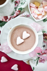 Hot chocolate with marshmallows