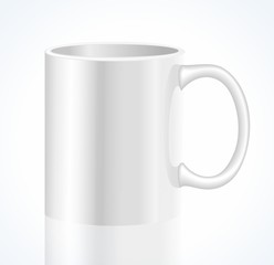 photorealistic white cup