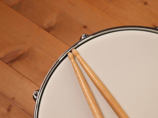 Detail of a snare drum