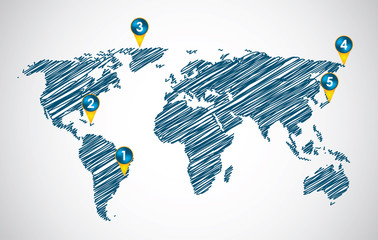 vector map with special sketch design