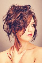 Naklejka premium Attractive young woman